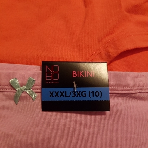 No Boundaries women's size 3XL panties, 95% cotton, 2 pairs, orange, pink - Picture 2 of 5